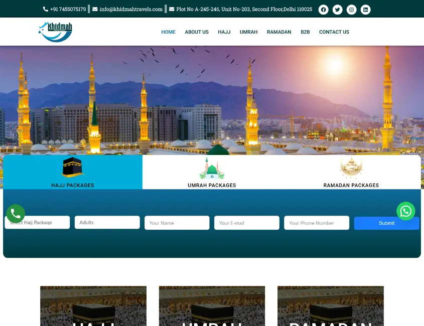 khidmah travels website